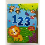 Livro de Colorir com Adesivos - 123