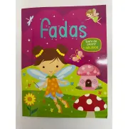 Livro de Colorir com Adesivos - Fadas