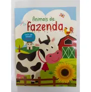 Livro de Colorir com Adesivos - Animais da Fazenda
