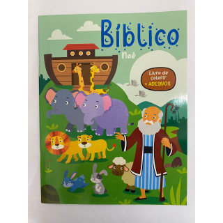 Livro de Colorir com Adesivos - Bíblico Noé Livro de Colorir com Adesivos - Bíblico Noé