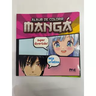 Mangá Álbum de Colorir - Rosa