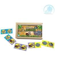 DOMINÓ ANIMAIS SELVAGENS COM 28 PEÇAS - Simque (Ref 219) DOMINÓ ANIMAIS SELVAGENS COM 28 PEÇAS - Simque (Ref 219)