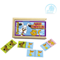 DOMINÓ ANIMAIS DOMÉSTICOS COM 28 PEÇAS - Simque (Ref 218)