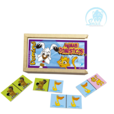 DOMINÓ ANIMAIS DOMÉSTICOS COM 28 PEÇAS - Simque (Ref 218) DOMINÓ ANIMAIS DOMÉSTICOS COM 28 PEÇAS - Simque (Ref 218)