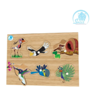 QUEBRA-CABEÇA COM PINOS: AVES - Simque (Ref 720)