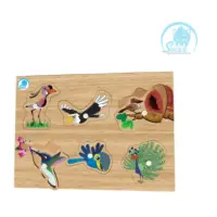 QUEBRA-CABEÇA COM PINOS: AVES - Simque (Ref 720)