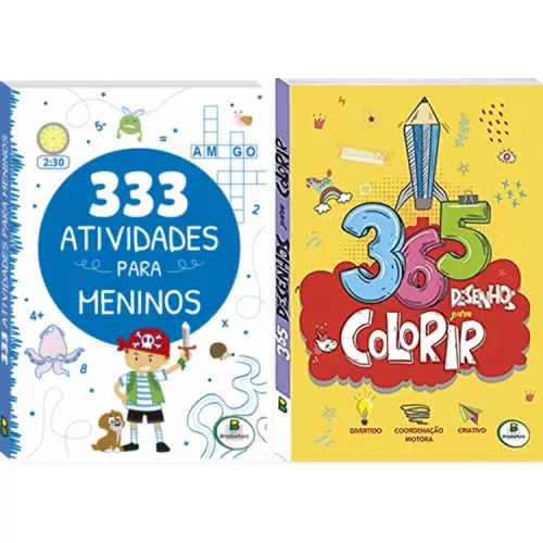 333 Atividades e 365 Desenhos para colorir - Meninos - Raul Livros