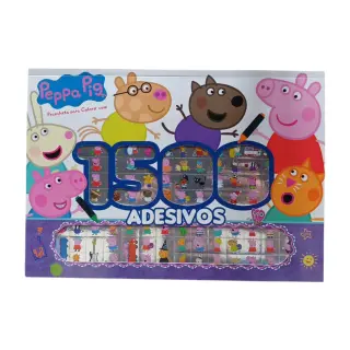 1500 Adesivos - Peppa Pig - Livro de Colorir