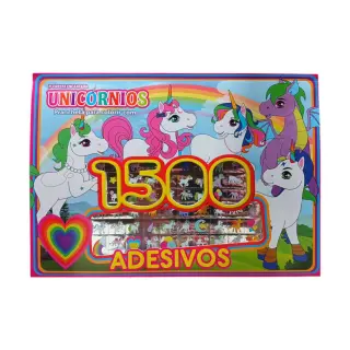 1500 Adesivos - Unicórnios - Livro de Colorir