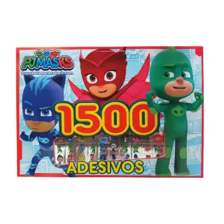1500 Adesivos - PJ Masks - Livro de Colorir