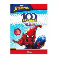 LIVRO 100 PÁGINAS PARA COLORIR E APRENDER -MARVEL SPIDER - MAN