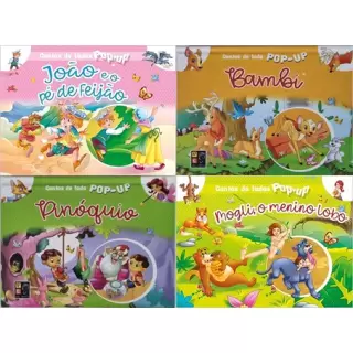 Contos de Fadas Pop-Up Meninos  - Coleção com 4 Livros 