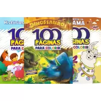 COLEÇÃO 100 PAGINAS PARA COLORIR C/3 LIVROS