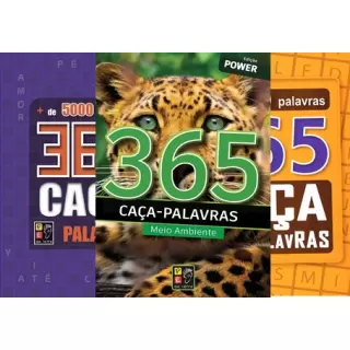 365 Caça-Palavras - Coleção com 3 Livros 