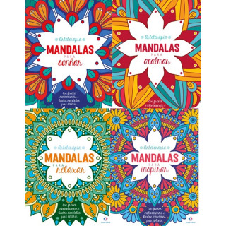 Livro de Colorir Arteterapia Mandalas - Col. 4 Volumes Livro de Colorir Arteterapia Mandalas - Col. 4 Volumes