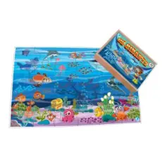QUEBRA-CABEÇA GIGANTE FUNDO DO MAR C/12 PÇS -Simque (Ref666)