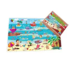 QUEBRA-CABEÇA GIGANTE PRAIA C/ 12 PEÇAS - Simque (Ref 614)