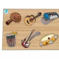 QUEBRA-CABEÇA C/PINOS:INSTRUMENTOS MUSICAIS -Simque (Ref653)