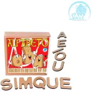 ALFABETO RECORTADO PEQUENO COM 40 PEÇAS - Simque (Ref 301)
