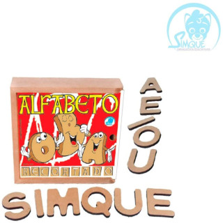 ALFABETO RECORTADO PEQUENO COM 40 PEÇAS - Simque (Ref 301) ALFABETO RECORTADO PEQUENO COM 40 PEÇAS - Simque (Ref 301)