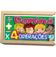 DOMINÓ DAS 4 OPERAÇÕES COM 28 PEÇAS - Simque (Ref 624)