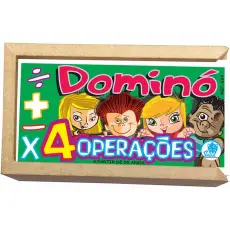 DOMINÓ DAS 4 OPERAÇÕES COM 28 PEÇAS - Simque (Ref 624)