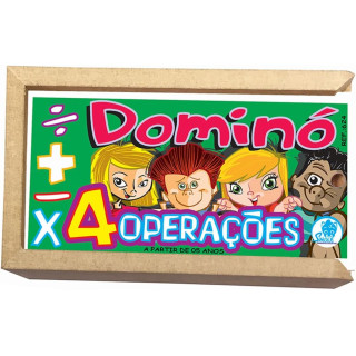 DOMINÓ DAS 4 OPERAÇÕES COM 28 PEÇAS - Simque (Ref 624) DOMINÓ DAS 4 OPERAÇÕES COM 28 PEÇAS - Simque (Ref 624)