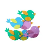 EVA PASSARINHO COM GLITTER - 6 UNIDADES EVA PASSARINHO COM GLITTER - 6 UNIDADES