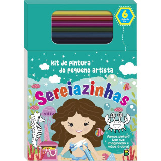 Kit Pintura Pequeno Artista - Sereiazinhas Kit Pintura Pequeno Artista - Sereiazinhas