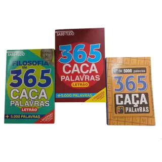 Kit 3 caça-palavras diferentes/ Letras Grandes