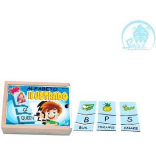 ALFABETO ILUSTRADO INGLÊS COM 78 PEÇAS - Simque (Ref 531) ALFABETO ILUSTRADO INGLÊS COM 78 PEÇAS - Simque (Ref 531)