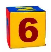 DADO NUMÉRICO EM TECIDO 20 X 20 CM. DADO NUMÉRICO EM TECIDO 20 X 20 CM.