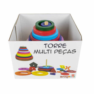 Torre Multi 22 Peças - Brinq Mutti Torre Multi 22 Peças - Brinq Mutti