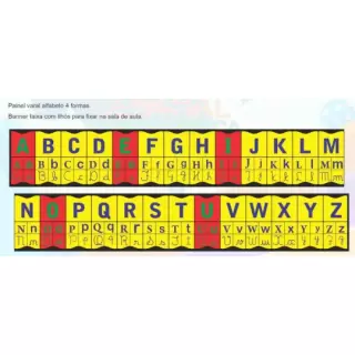 PAINEL VARAL ALFABETO 4 FORMAS - C/ VOGAIS DESTACADAS