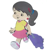 Painel EVA Menina Morena Estudante 