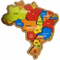 Quebra-Cabeça Mapa Regiões MDF - Lig Lig