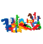 Bau Amiguinhos Zoo Block Gigante c/ 126 peças Bau Amiguinhos Zoo Block Gigante c/ 126 peças