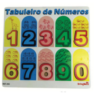 Tabuleiro de Nùmeros - BrinqMutti Tabuleiro de Nùmeros - BrinqMutti