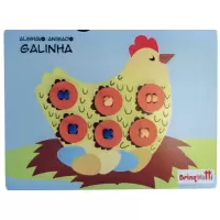 Alinhavos Animado Galinha - BrinqMutti