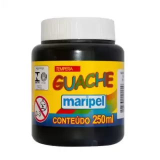 Tinta Guache 250ml Preto - Maripel