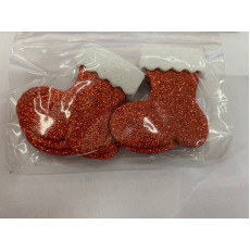 EVA BOTA PAPAI NOEL GLITTER - 6 UNIDADES EVA BOTA PAPAI NOEL GLITTER - 6 UNIDADES