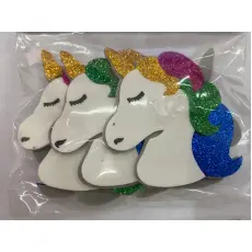 EVA MINI UNICÓRNIO GLITTER - 6 UNIDADES EVA MINI UNICÓRNIO GLITTER - 6 UNIDADES