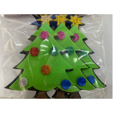 EVA ÁRVORE DE NATAL KIT BORDER - 6 UNIDADES EVA ÁRVORE DE NATAL KIT BORDER - 6 UNIDADES