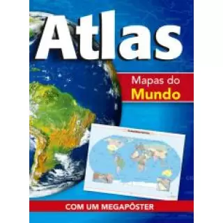 ATLAS - MAPAS DO MUNDO COM MEGA POSTER DE 1 METRO