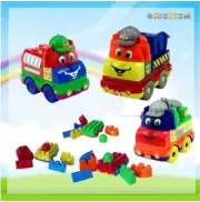 Baú Carrinhos Truck C/06 carros - Brinquedo Pedagógico