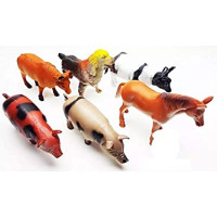 Baú Animais da Fazenda Emborrachado - 18 peças Baú Animais da Fazenda Emborrachado - 18 peças