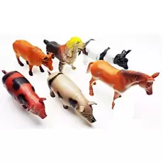 Baú Animais da Fazenda Emborrachado - 18 peças  Baú Animais da Fazenda Emborrachado - 18 peças