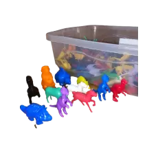 Baú Fazendinha de animais com 104 peças  Baú Fazendinha de animais com 104 peças