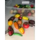 Baú Frutas e Legumes Crec Crec (divididas)  com 50 peças 