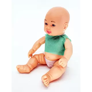 Boneco Menino Branco em Vinil - Maxi Toys